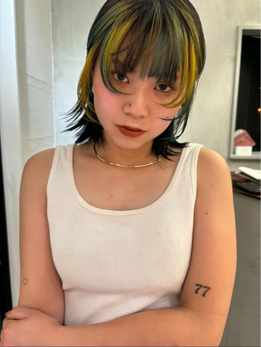 ミディアム カラー カット ヘアカラー トリートメント ♥️ダブルカラー/ 髪質改善/優希/大宮のヘアスタイル