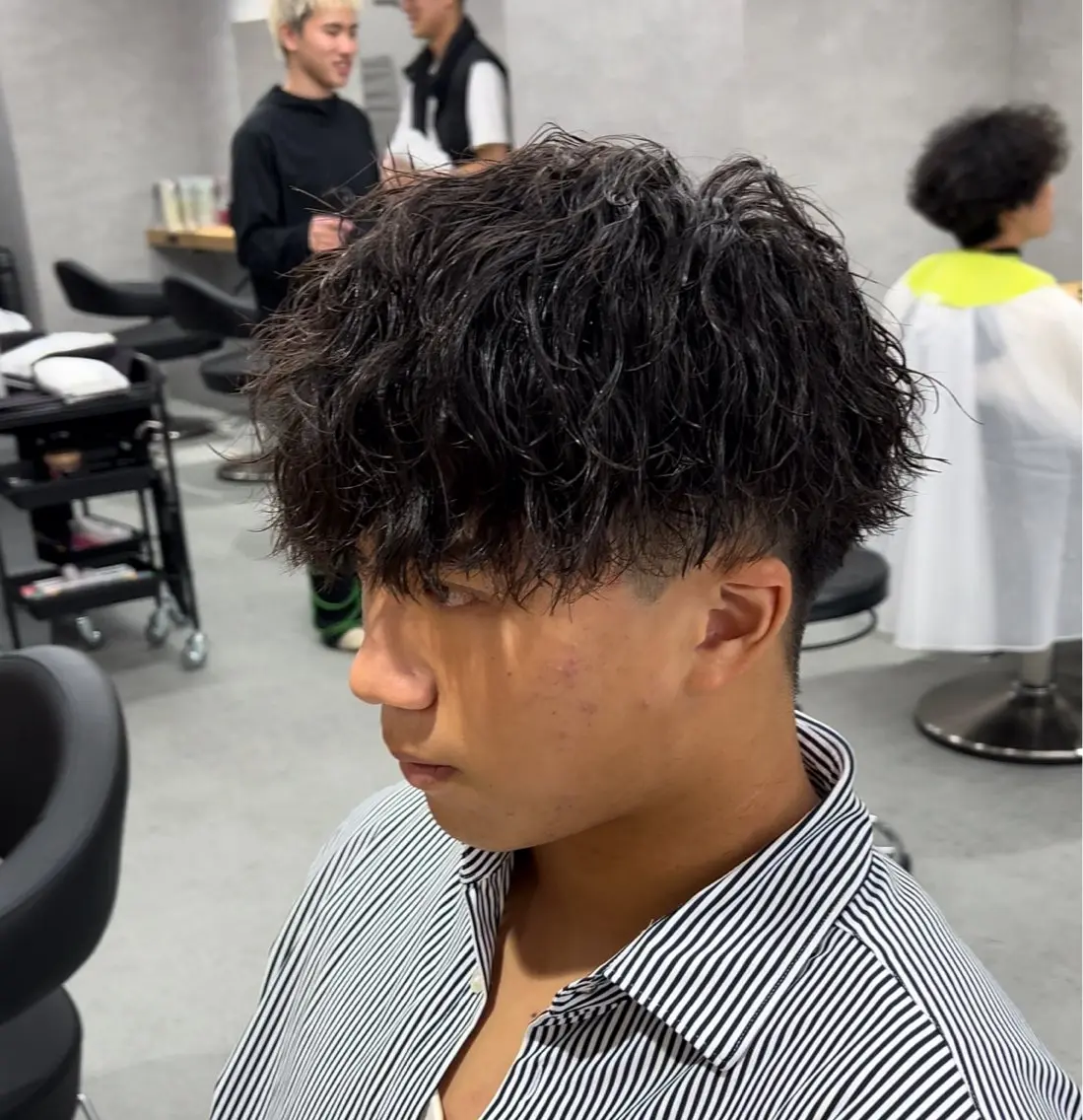 パーマ メンズ メンズパーマ 刈り上げ カット パーマ トリートメント ヘアセット 新世代パーマ⚡️ の達人トモ⚡️のヘアスタイル