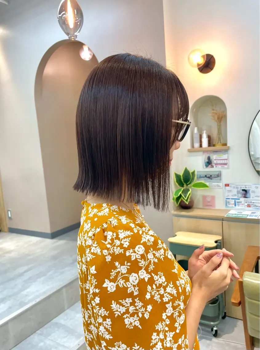 ミディアム カラー カット 韓国レイヤー 船橋 徒歩5分/小川友美のヘアスタイル
