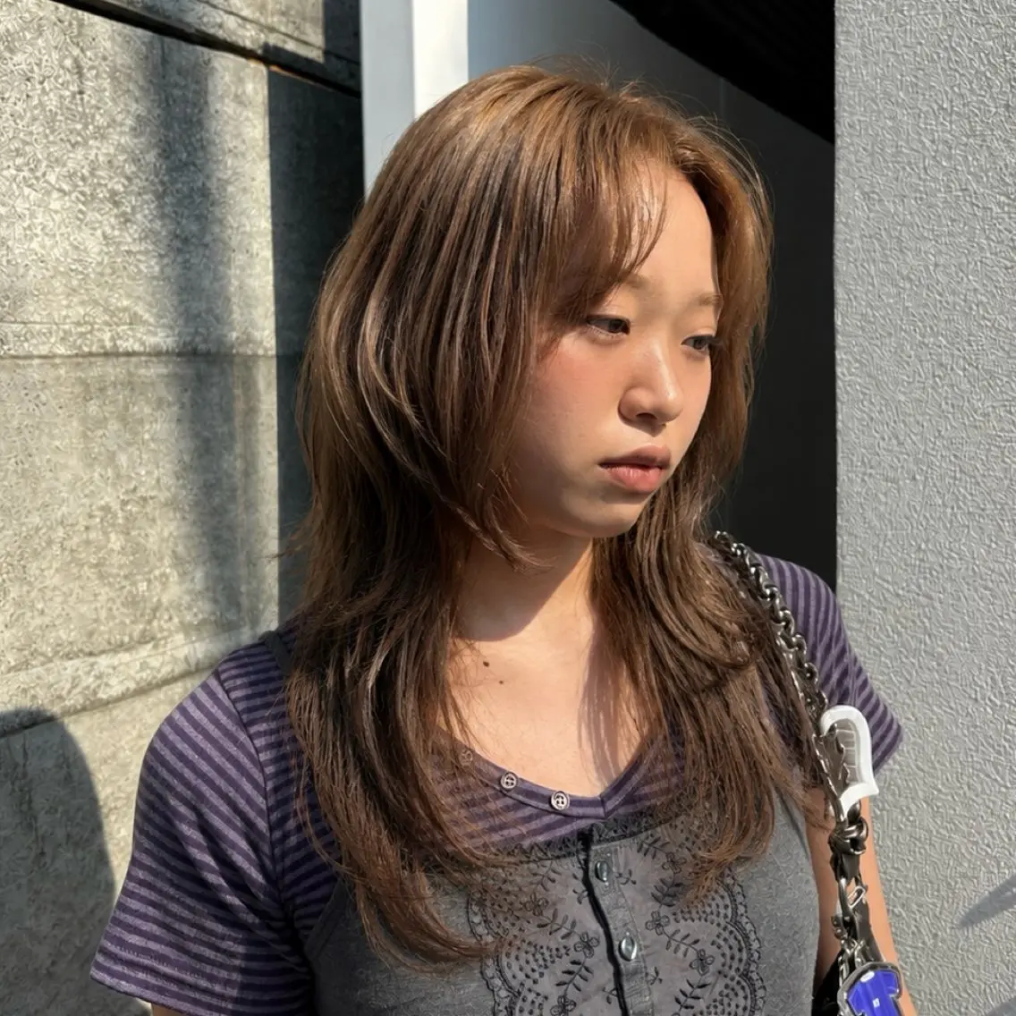 ロング カラー ヘアカラー トリートメント 🌺盛れるベージュ/ レイヤー🌺リオのヘアスタイル