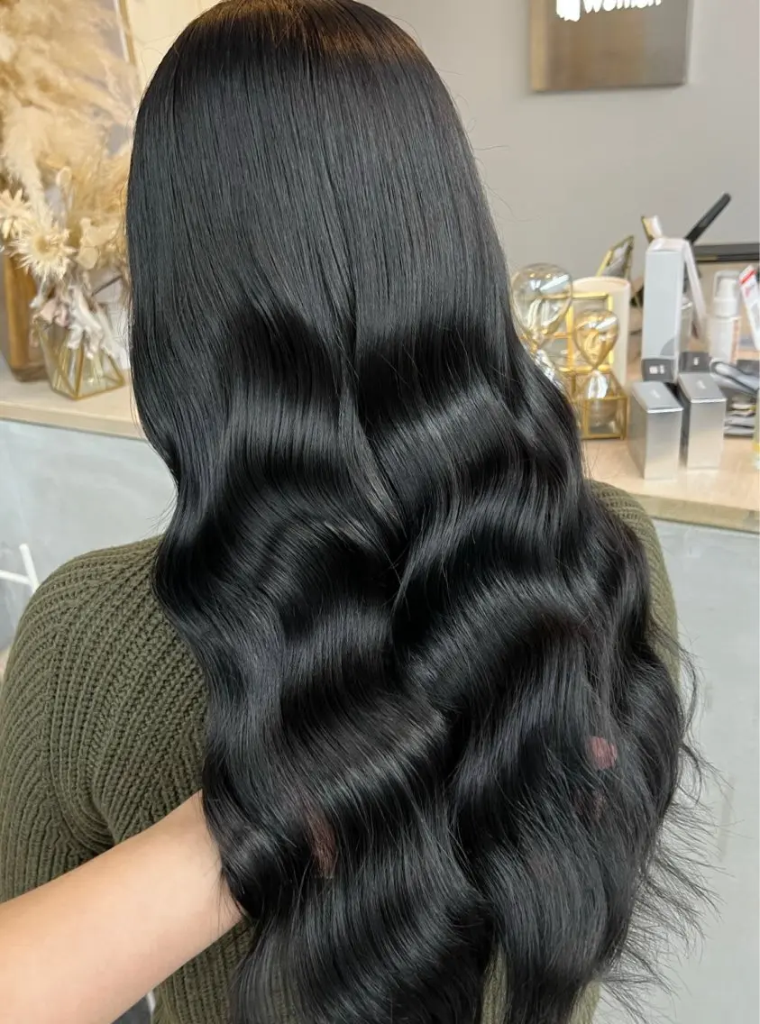 ロング カット ヘアカラー トリートメント ヘアセット プル艶職人/ にしものヘアスタイル