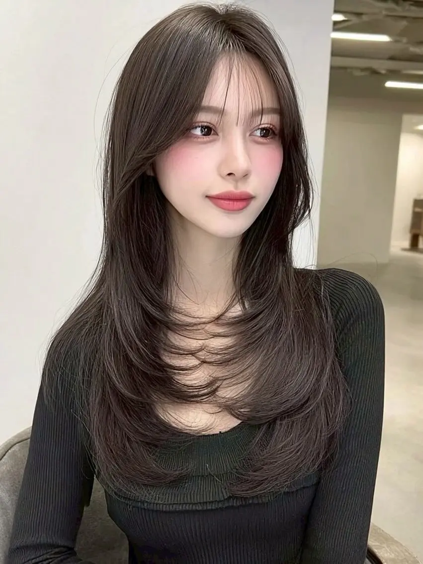 ロング カラー 透明感カラー ダブルカラー イルミナカラー 髪質改善 似合わせカット カット ヘアカラー 美髪 Risaのヘアスタイル