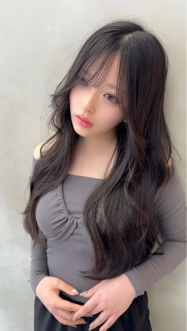 セミロング カット ヘアカラー トリートメント 💎韓国レイヤー/ 髪質改善💎武村侑哉のヘアスタイル