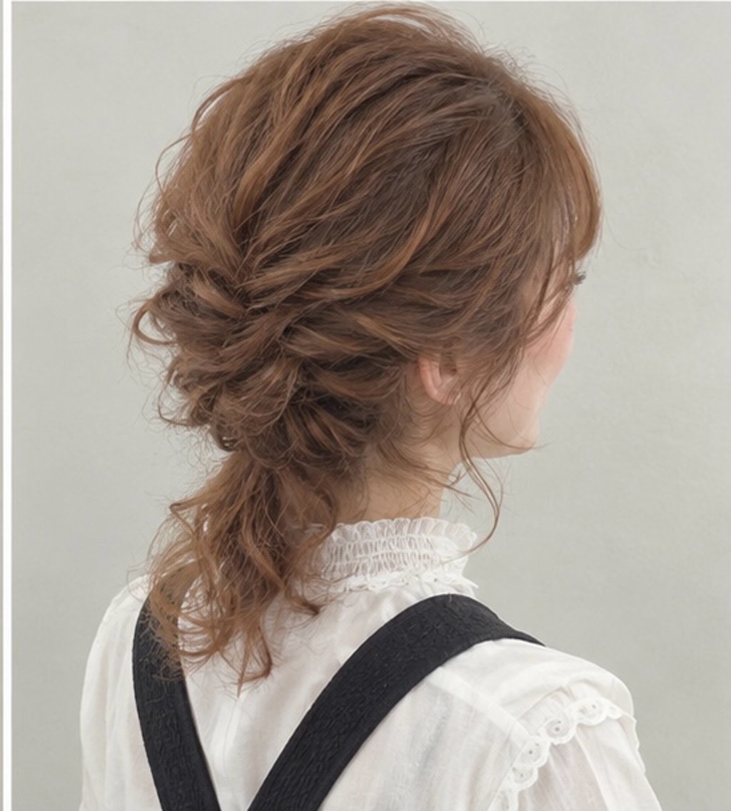セミロング ヘアアレンジ ヘアセット Verde西院店 ＫＡＲＥＮ💗のヘアスタイル