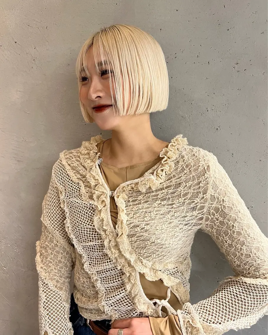 ショート ボブ ウルフレイヤーカット /チヒロのヘアスタイル