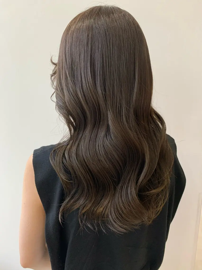ロング カラー ヘアカラー トリートメント 🍓韓国ヘア レイヤ ーカット🍓笠原 葵のヘアスタイル