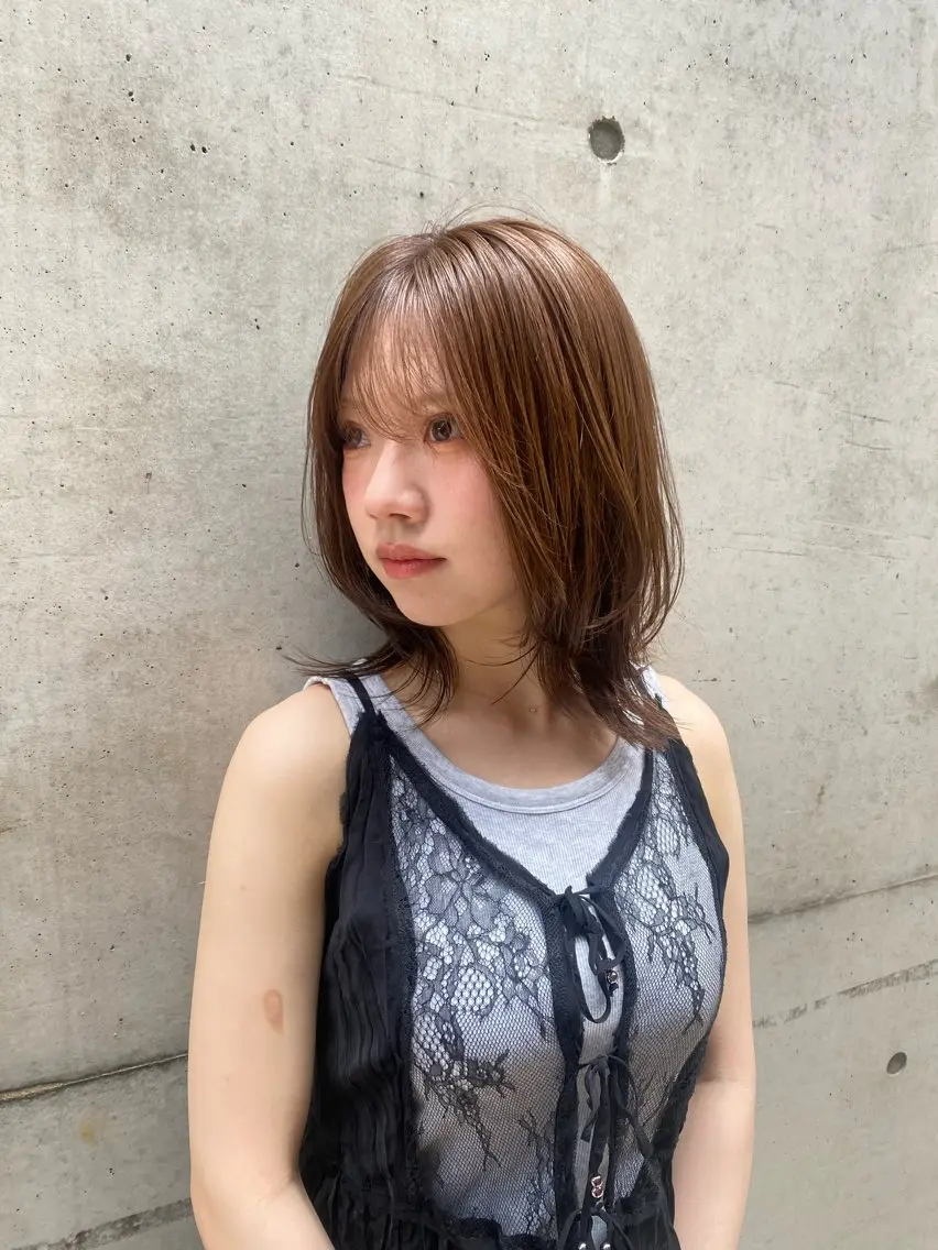ミディアム カラー 髪質改善特化🥣🫧 天神美容室のヘアスタイル