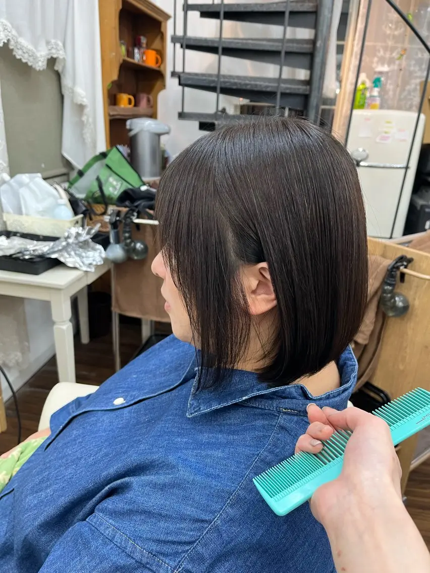 ミディアム カラー パーマ 顔周りカット カット ヘアカラー 縮毛矯正 トリートメント YUIMARL 倉敷店🌸SAEのヘアスタイル