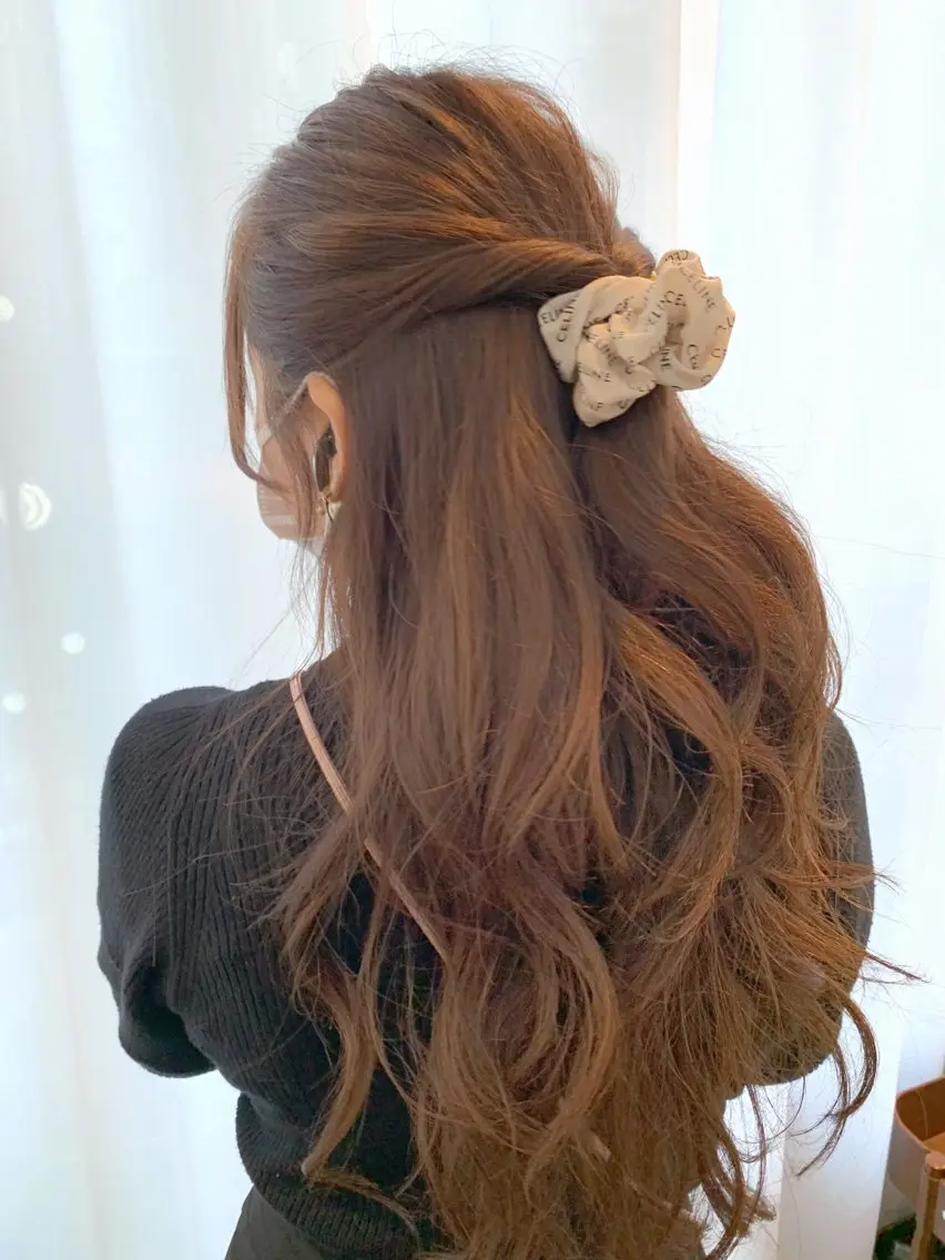 セミロング カラー カット ヘアカラー トリートメント ヘッドスパ ヘアセット 韓国ヘア/レイヤー/ 顔まわり/りょーとのヘアスタイル