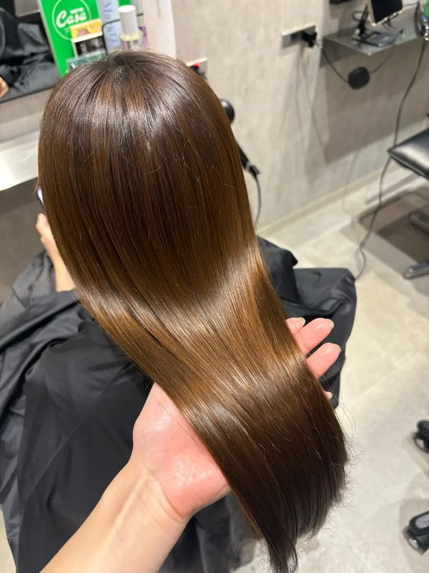 ロング トリートメント 中嶋偲月🌙 艶カラー/縮毛矯正のヘアスタイル