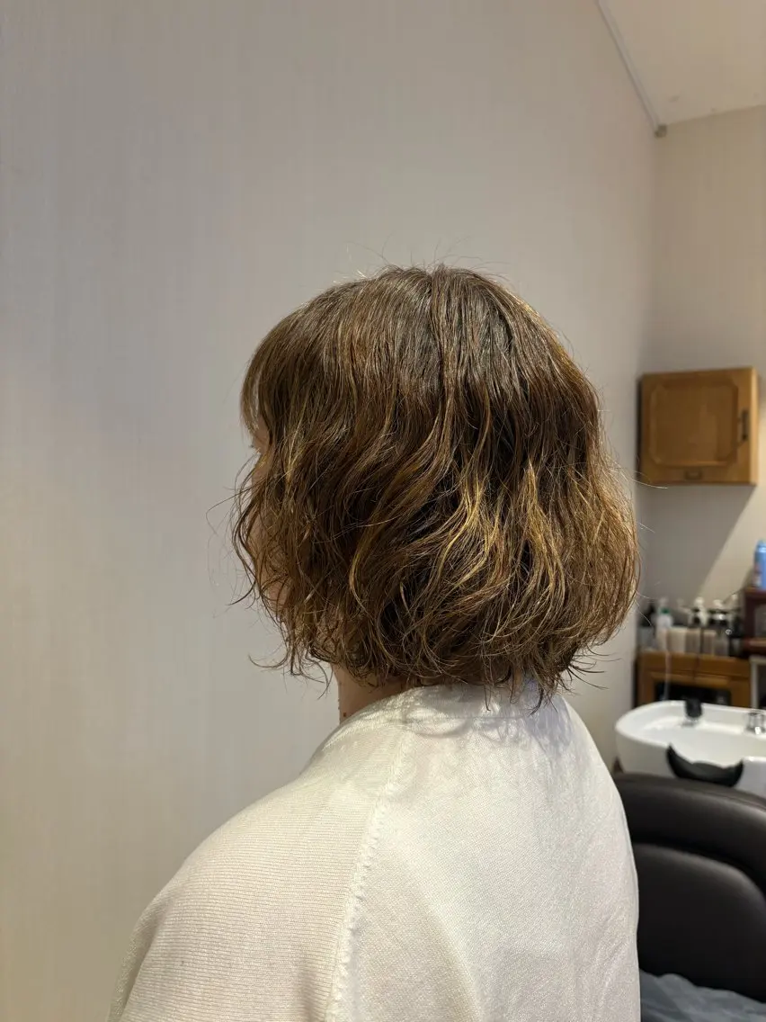 ミディアム パーマ ミディアムパーマ 上川畑 つかさのヘアスタイル