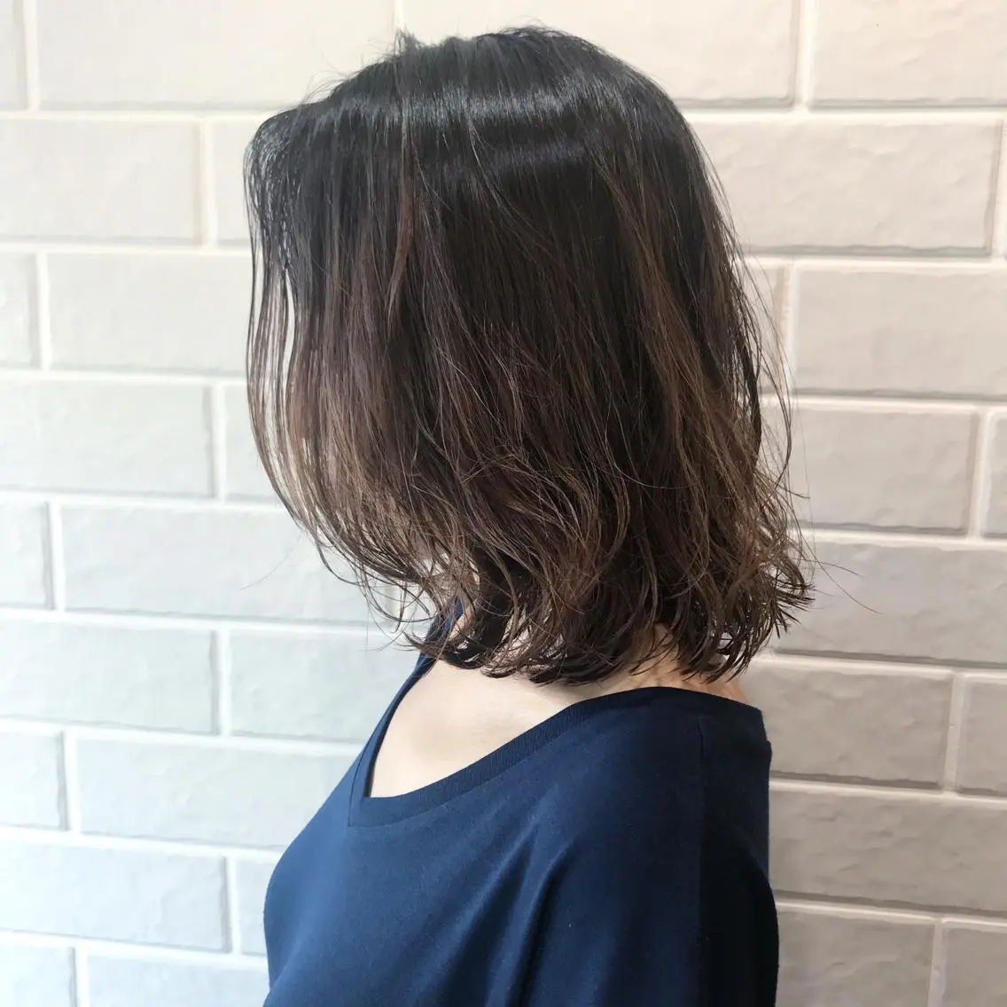 ミディアム ミディアムパーマ en Siena エンシエナのヘアスタイル