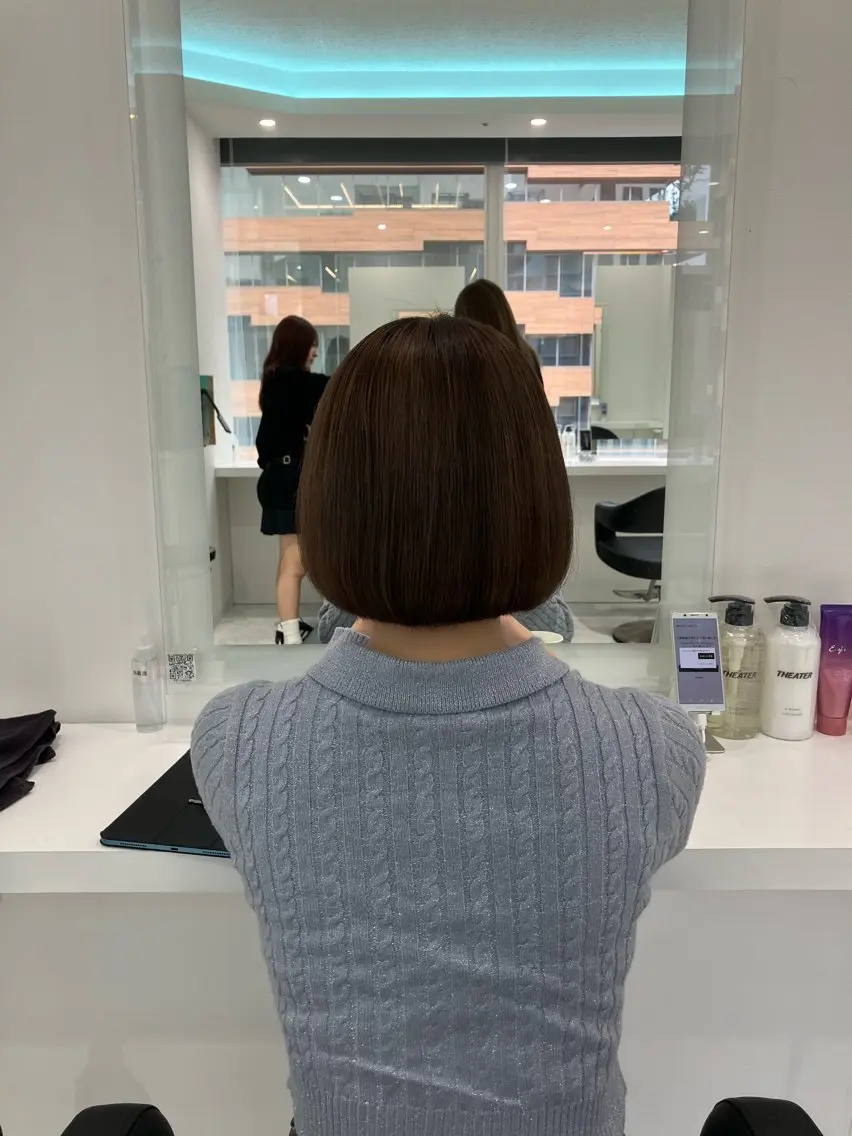 ミディアム カラー ヘアアレンジ 💓色落ちまで綺麗な 垢抜けカラー💓のヘアスタイル