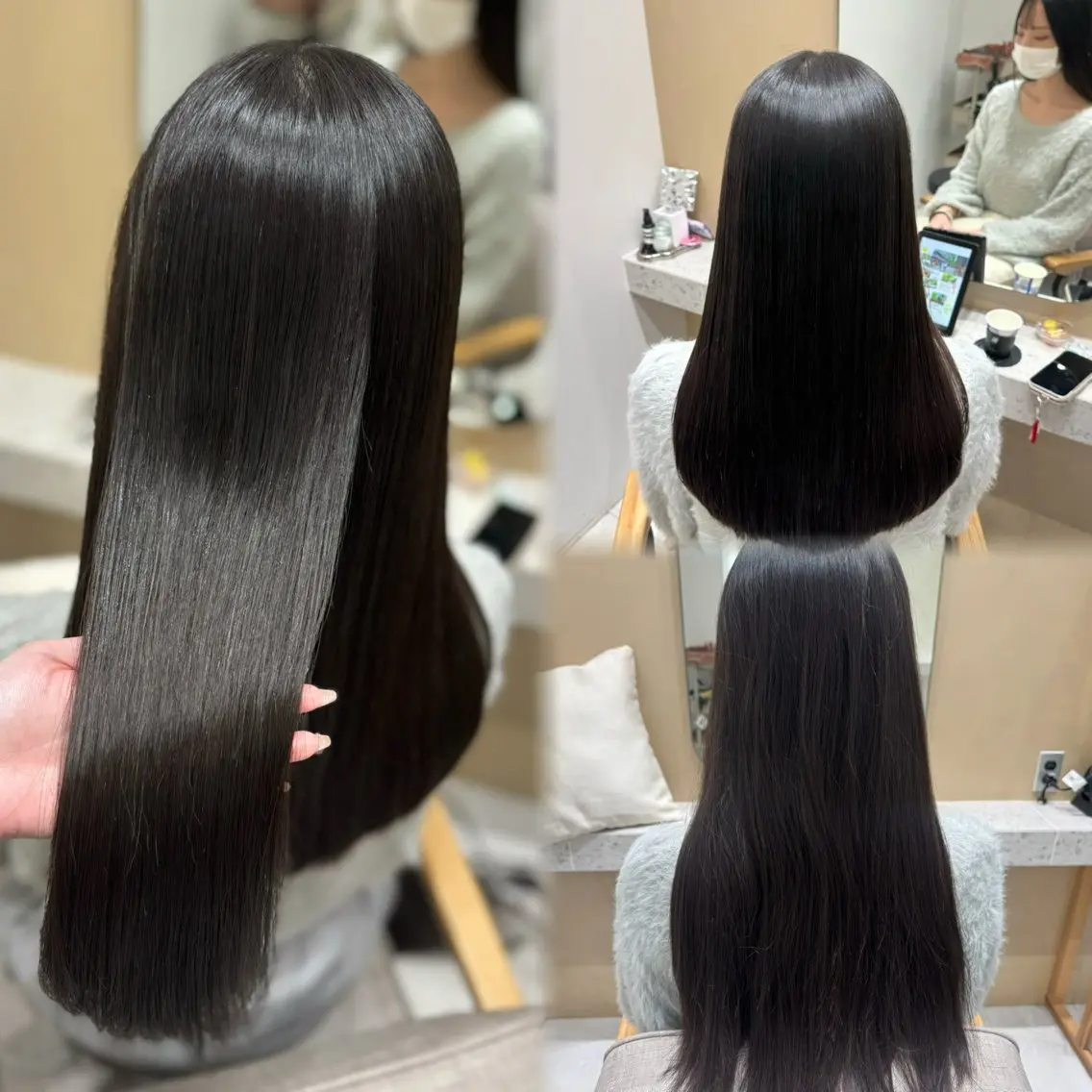 ロング カラー パーマ カット 縮毛矯正 トリートメント 🌜美髪矯正/艶髪 /ボブ/こころ🌛のヘアスタイル
