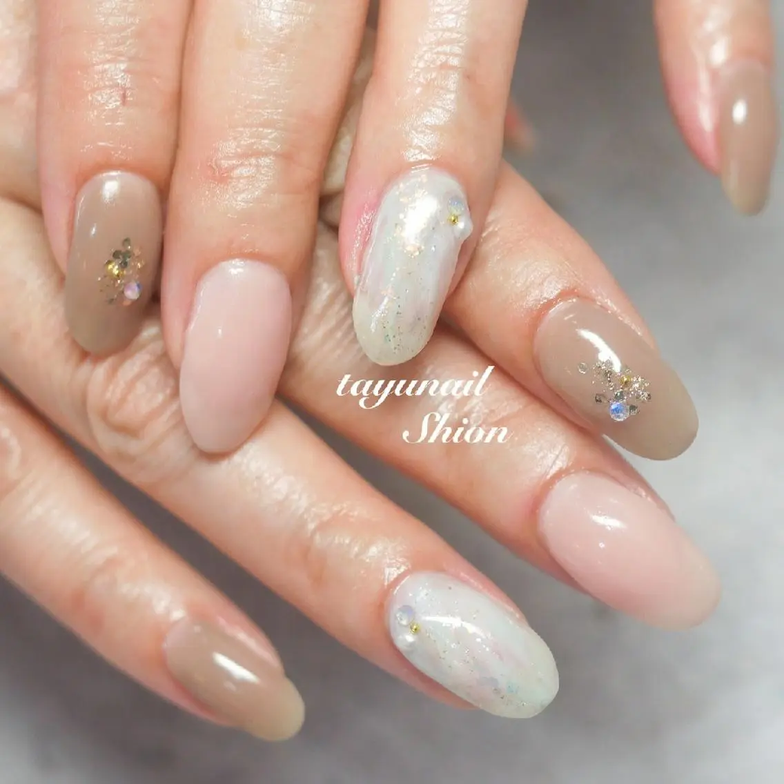ネイル アートネイル ブルー ジェルネイル ニュアンスネイル パラジェル ネイルサロン 【たゆnail】のネイルデザイン