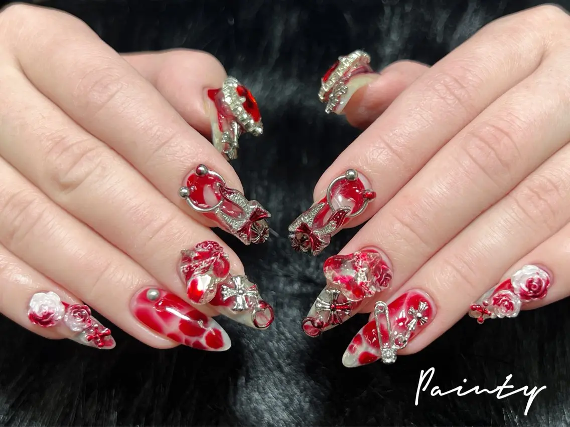 ネイル 長さ出し ジェルネイル 持ち込み ハンドネイル Painty nailのネイルデザイン