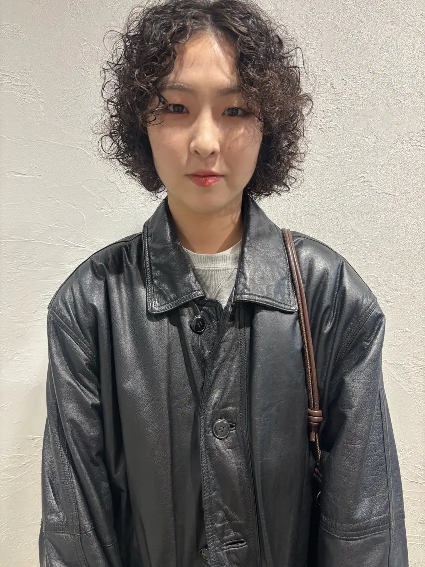 ミディアム カット パーマ 大西 柚羽のヘアスタイル