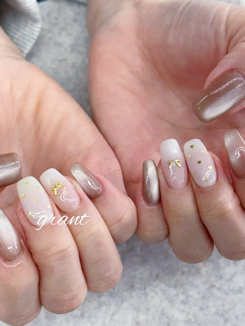 ネイル シンプルネイル 春ネイル ハンドネイル nailsalon grantのネイルデザイン