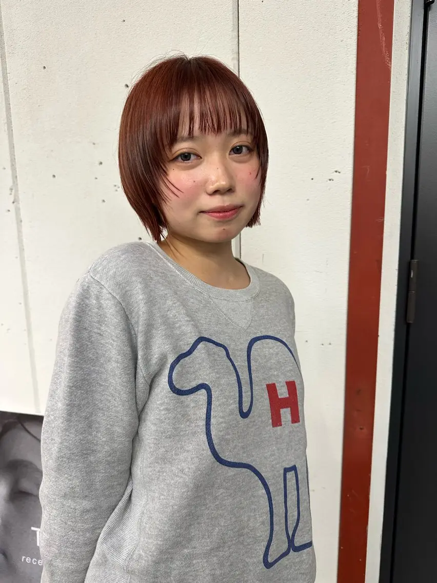 ミディアム ボブレイヤー ボブ レイヤーカット 藤原 直希のヘアスタイル