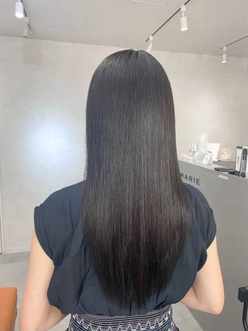 ロング ヘアカラー トリートメント 蓮 華のヘアスタイル
