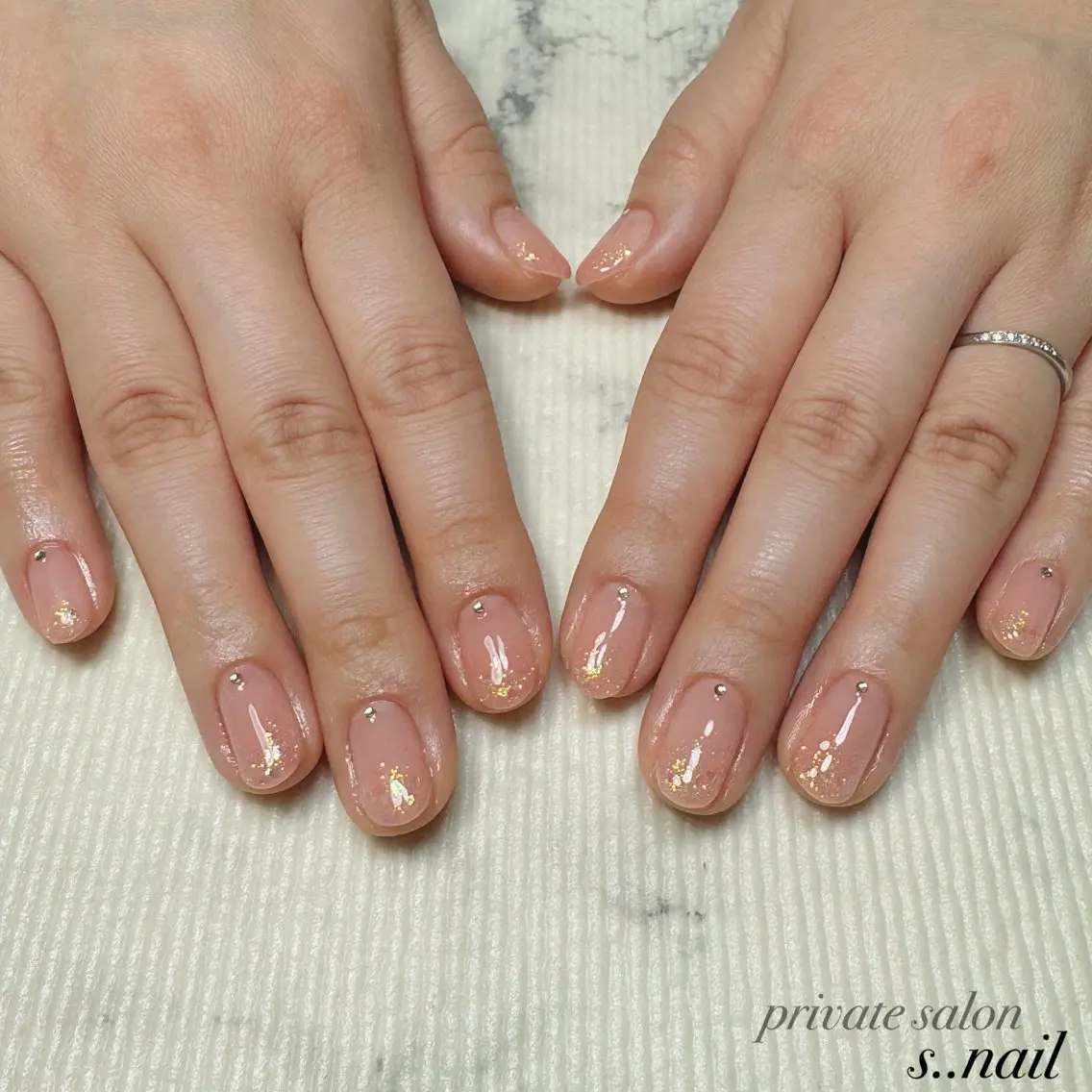 ネイル キラキラネイル ピンク ハンドネイル フットネイル s..nail / MORITAのネイルデザイン