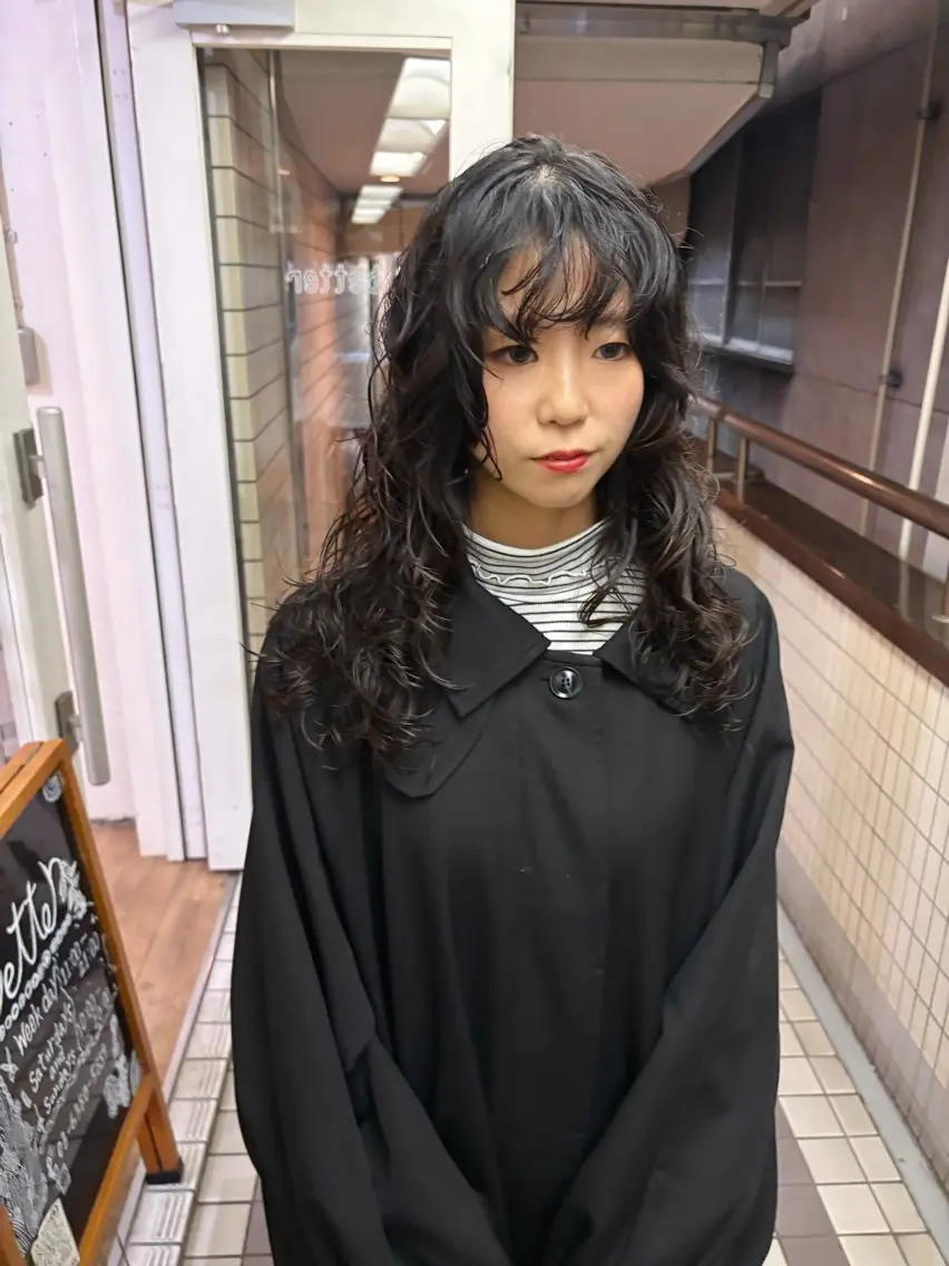 セミロング パーマ カット パーマ kaito パーマ募集！🔵のヘアスタイル