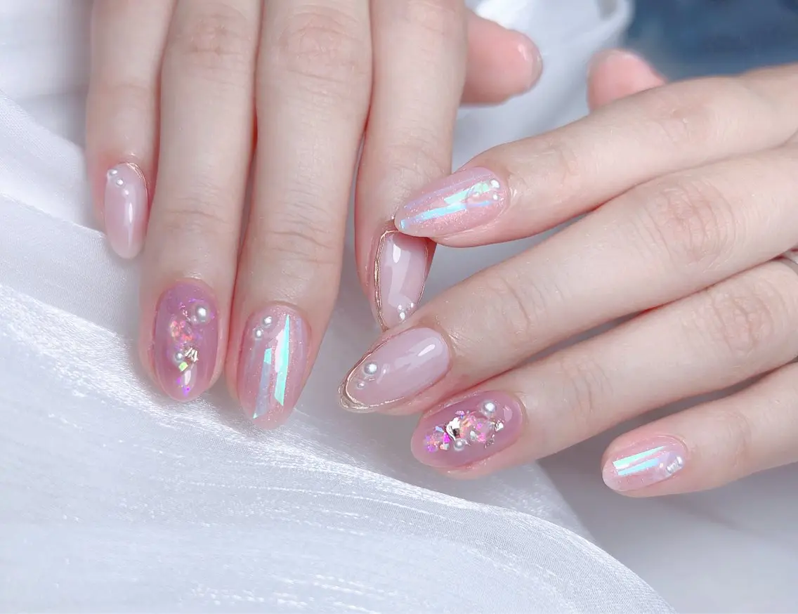 ネイル ハンドネイル M🌷nail 長さだし専門店のネイルデザイン