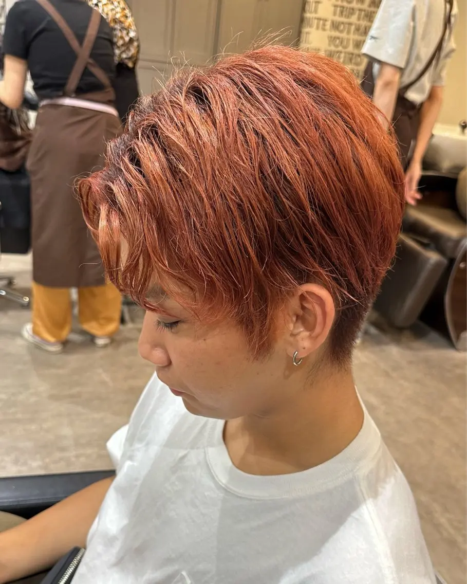 ショート メンズ 柔らかいbeige ¦韓国¦🩰マユ🩰のヘアスタイル