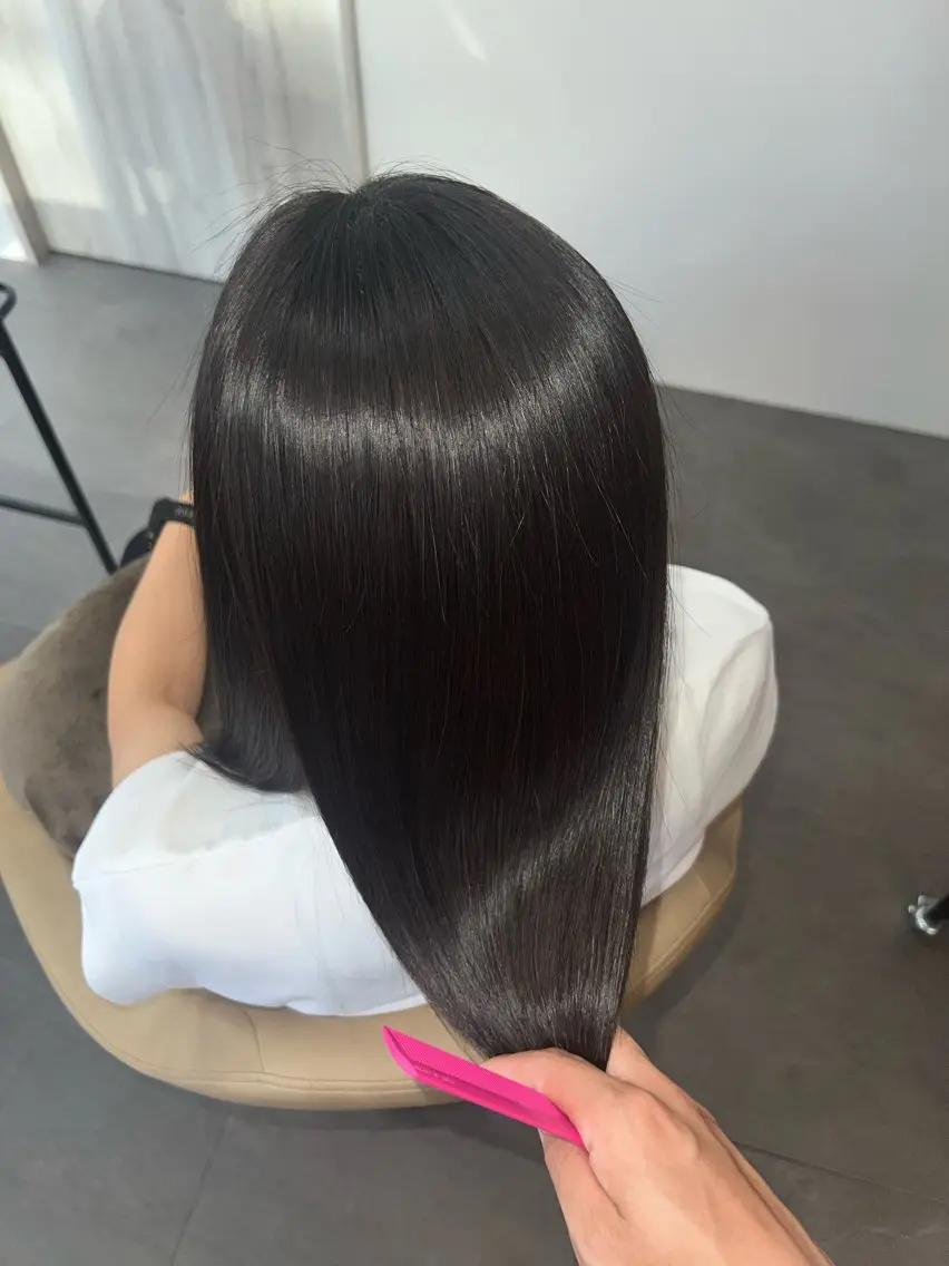 セミロング 髪質改善 ヘアカラー トリートメント 🫧髪質改善 縮毛矯正特化🫧中西のヘアスタイル