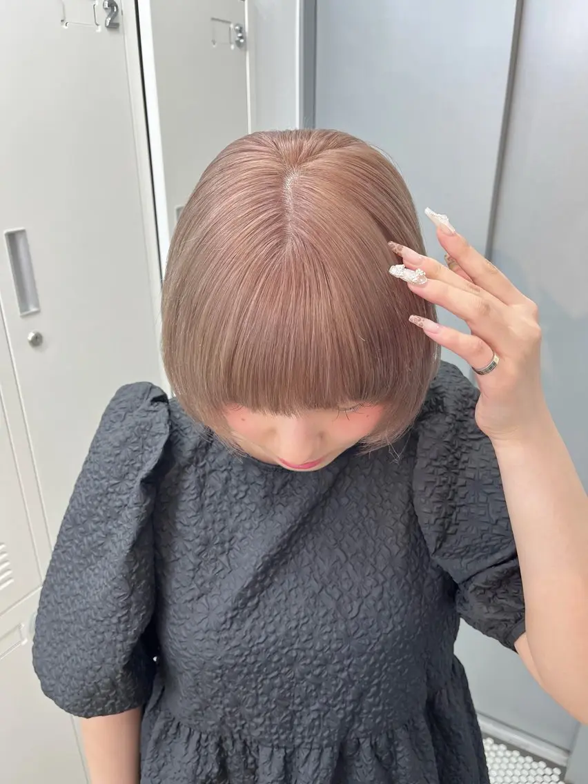 ミディアム カラー ヘアカラー 柏木 理那のヘアスタイル