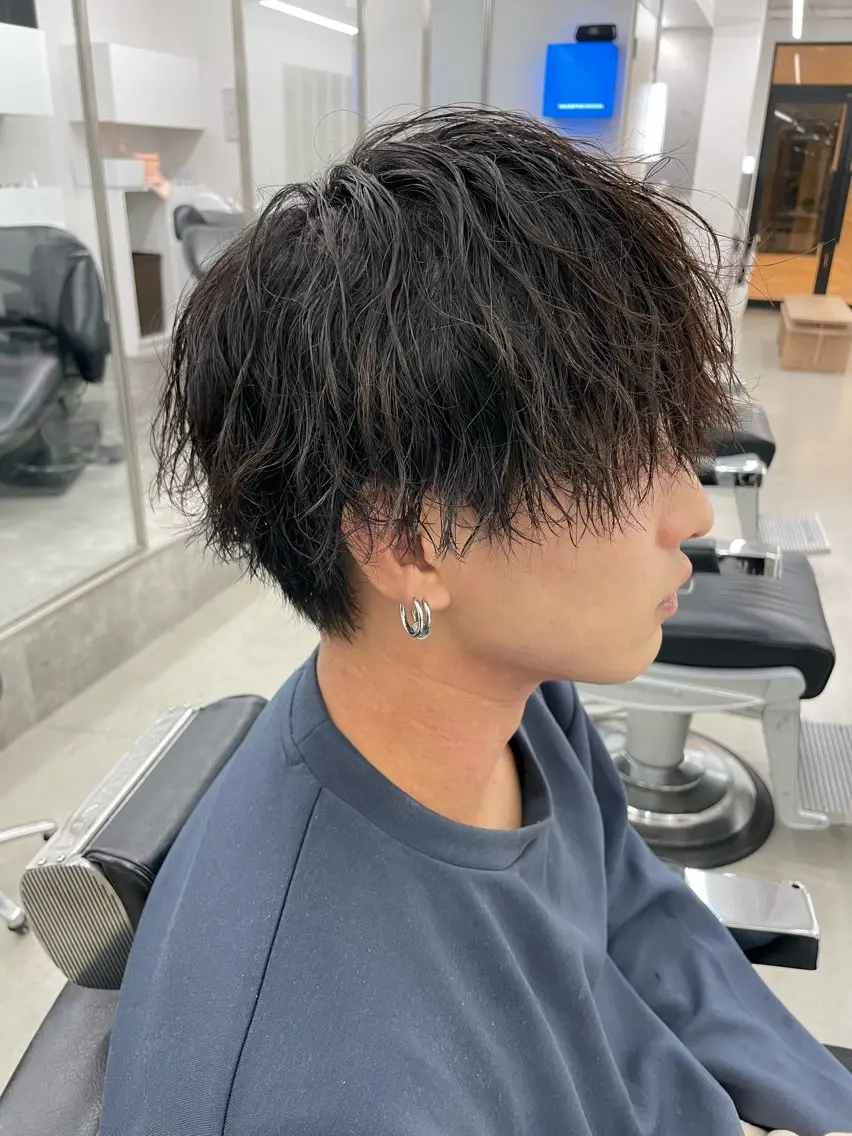 ショート カラー パーマ ヘアアレンジ メンズ カット パーマ トリートメント 亀井隆汰/メンズ専門 パーマ特化美容師のヘアスタイル