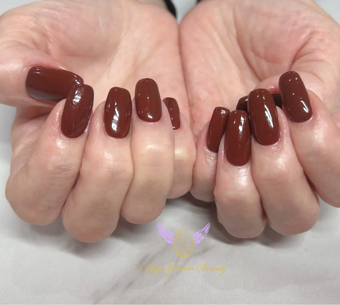 ネイル ボルドー ハンドネイル AngeGarden Beautymihoのネイルデザイン