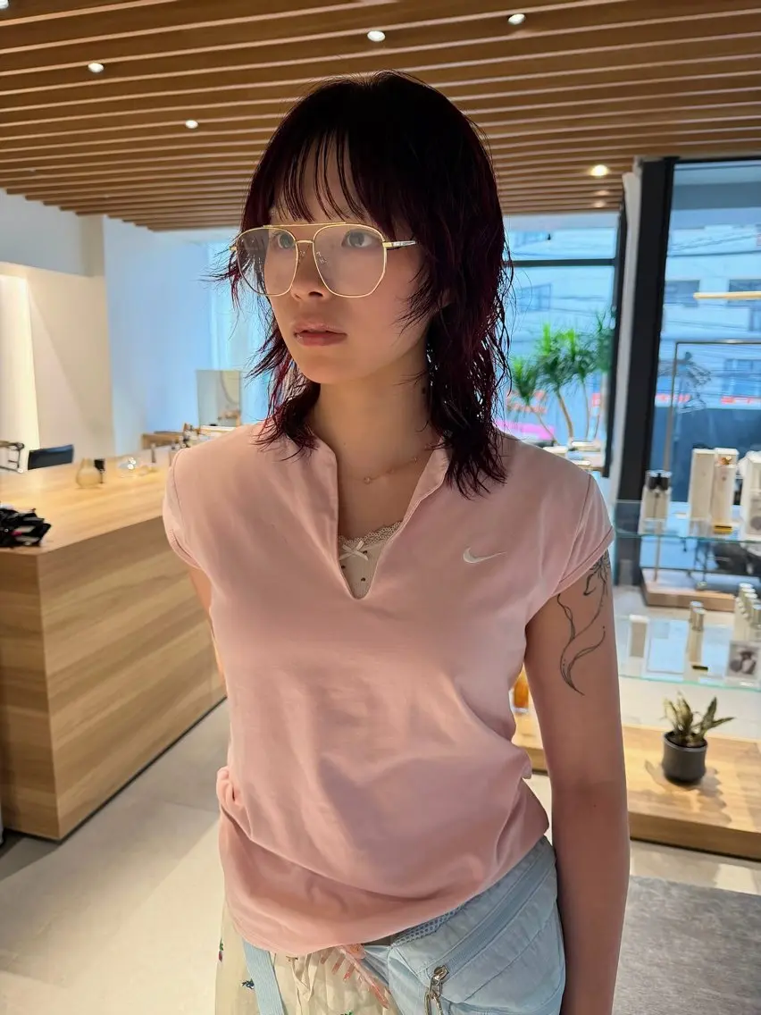 ミディアム ヘアカラー 中村 果乃のヘアスタイル