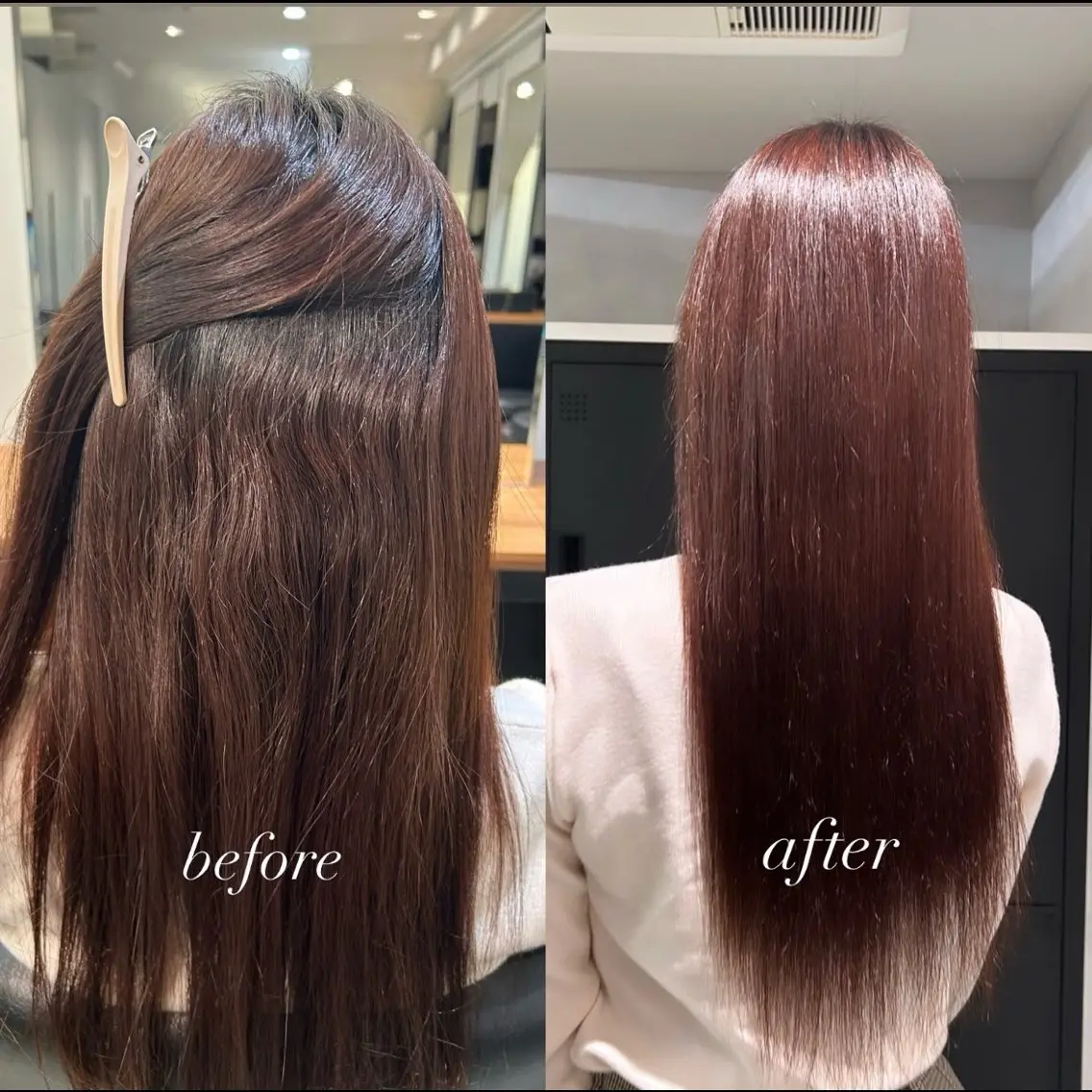 ロング パーマ 髪質改善 縮毛矯正 ストレートパーマ カット 縮毛矯正 諸井 芽のヘアスタイル