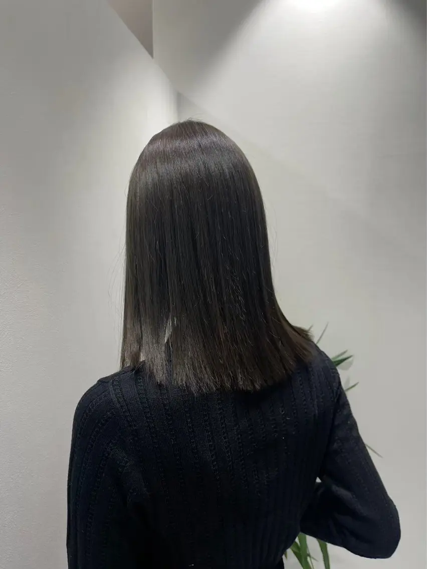 セミロング カラー ヘアアレンジ ブリーチ 透明感カラー ブリーチなしカラー 髪質改善 似合わせカット 🫧モテる💗ダメー ジレスハイトーン🫧のヘアスタイル
