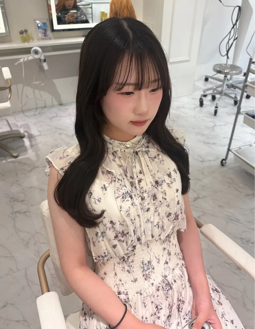 ロング カラー ヘアカラー ParveMix🎀 稲垣 詞葉のヘアスタイル