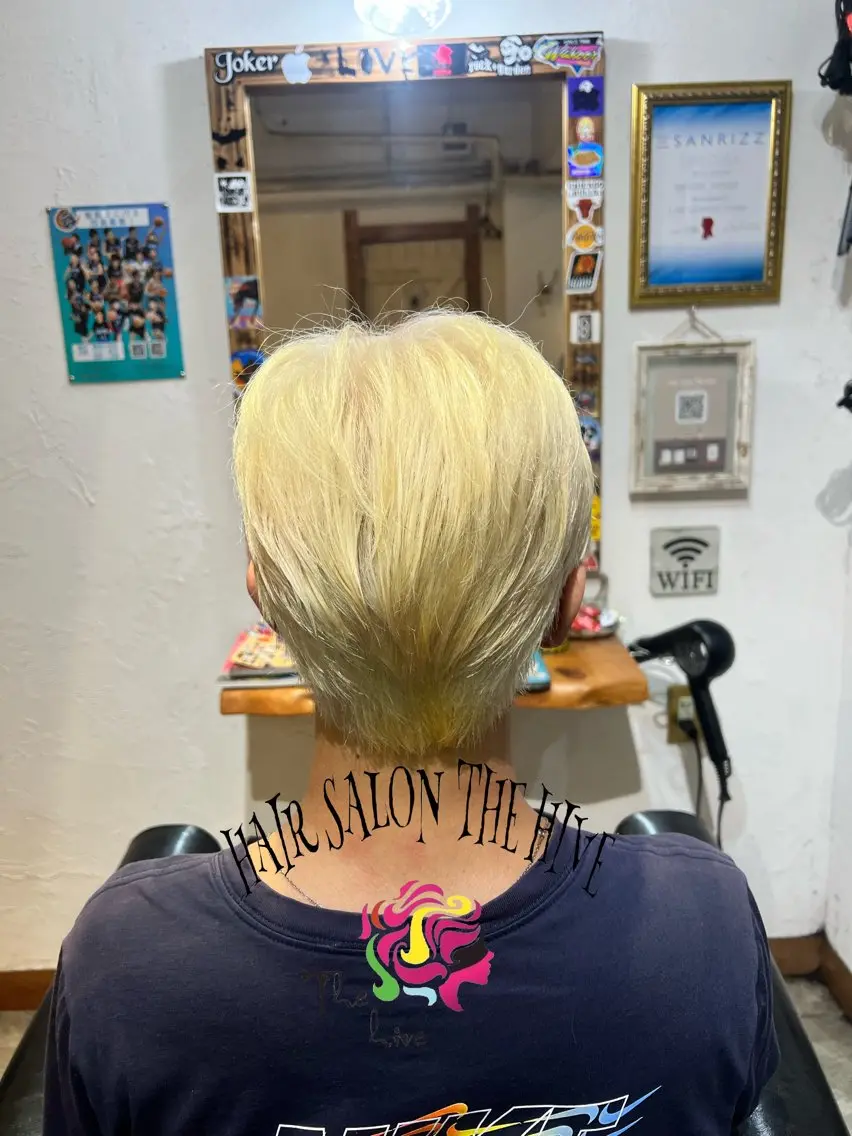 ショート カラー メンズ カット ヘアカラー Hair salon The  hiveのヘアスタイル