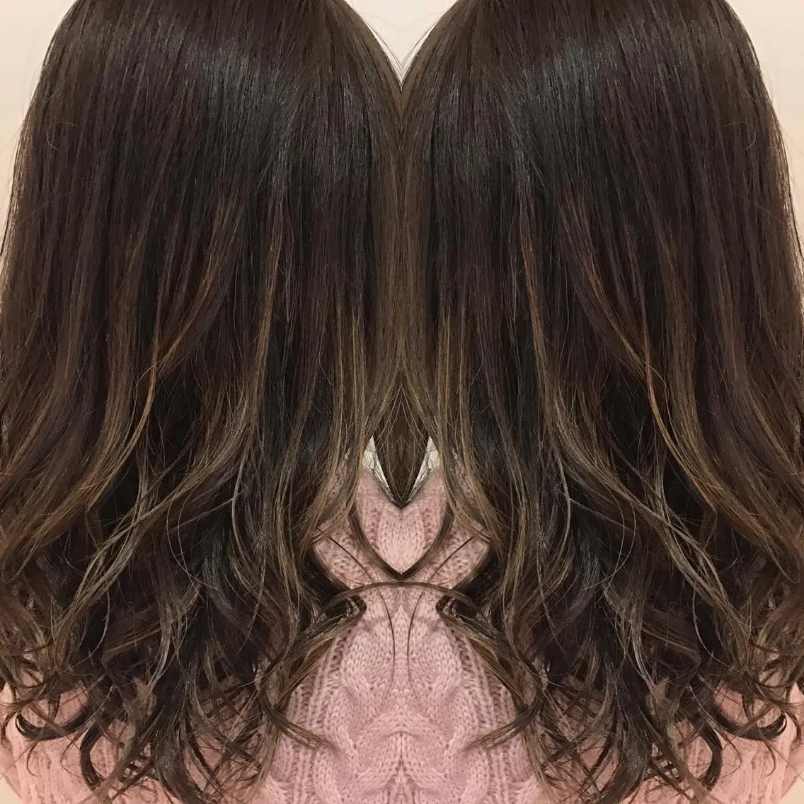 ロング カラー カット ヘアカラー 貝通丸 朱里のヘアスタイル
