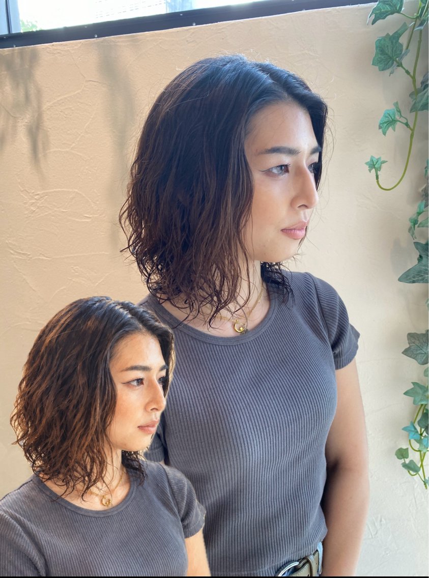 セミロング パーマ カット パーマ 菊池大一 溝の口パーマのヘアスタイル