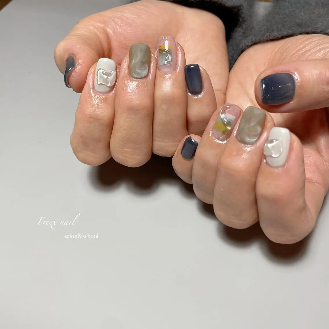 ネイル ハンドネイル ハンドケア freex nail /ニュアンス/個性派のネイルデザイン