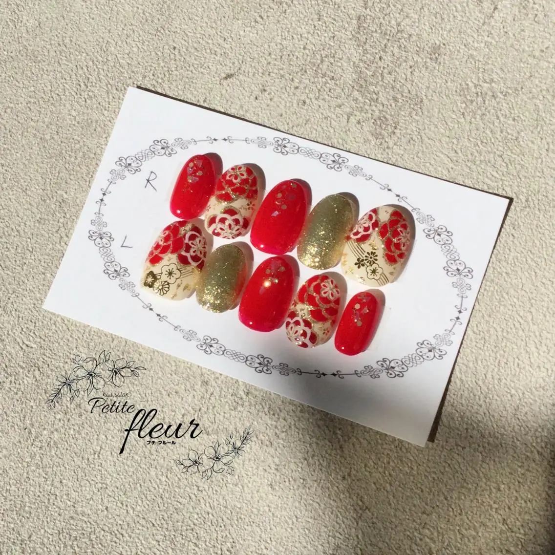 ネイル 成人式 ネイルチップ ❁⃘*。Petite fleur❁⃘*りさのネイルデザイン