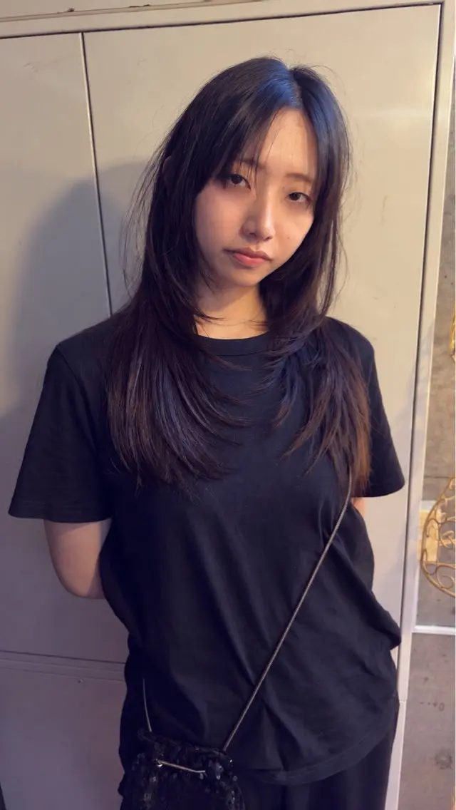 ロング カラー ヘアカラー 似合わせ痩せるカット 透明感カラー/たけるのヘアスタイル