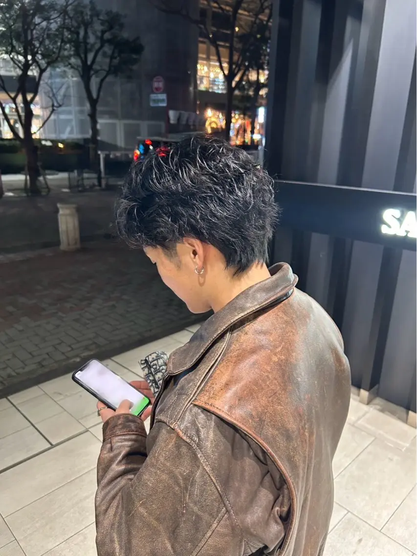 パーマ メンズ メンズパーマ カット パーマ 🌷下野 莉果/ボブ /パーマ/メンズ🌷のヘアスタイル