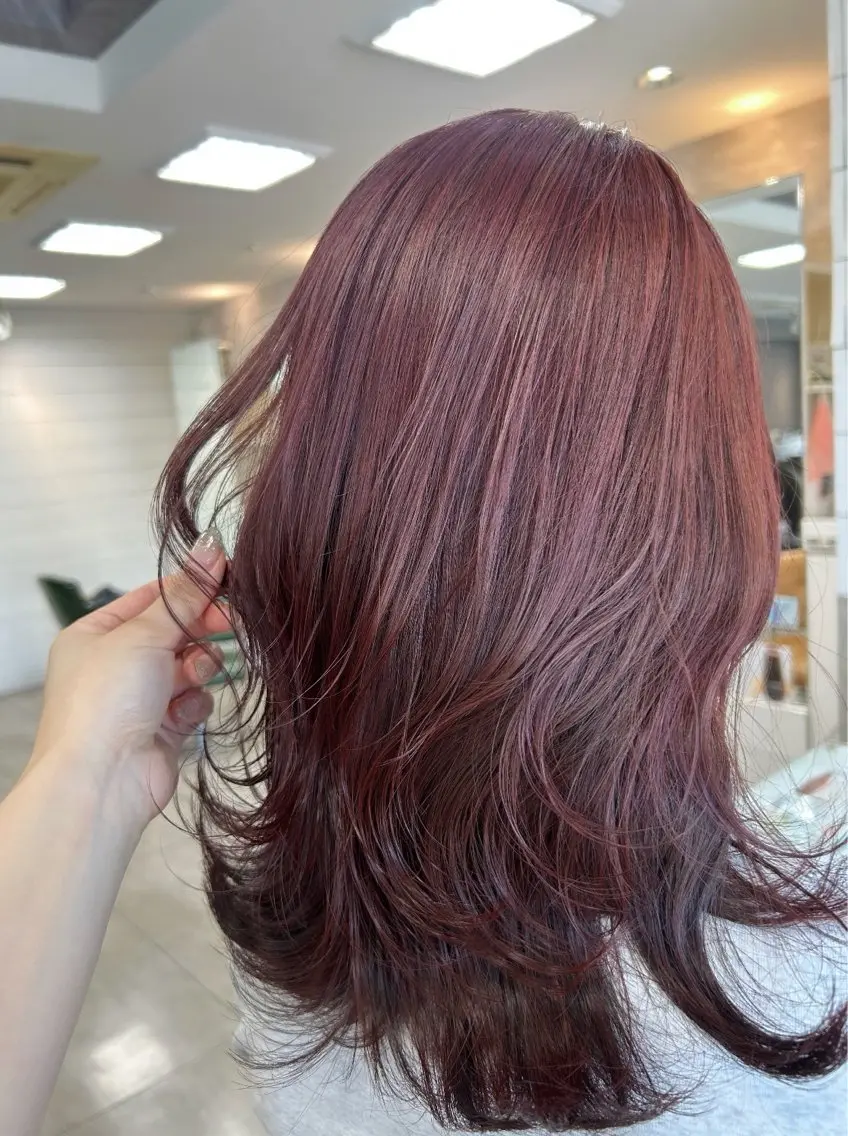 ミディアム ミディアムレイヤー レイヤーカット カット ヘアカラー レイヤー/艶髪カラー 森本くるみのヘアスタイル