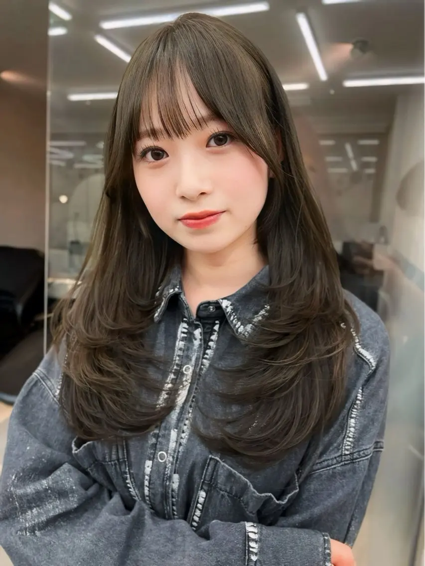 ロング カラー レイヤー/縮毛矯正 マスター✨️タケルのヘアスタイル