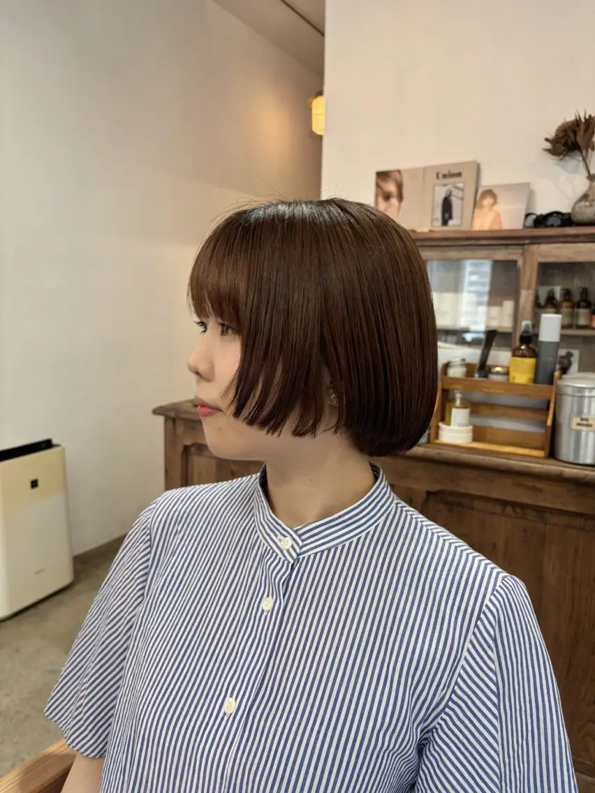 ショート ボブ 【韓国レイヤー特化 ハッシュカット】のヘアスタイル