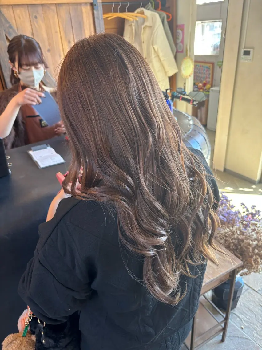 カラー ブリーチ 透明感カラー ブリーチなしカラー ヘアカラー NAGONSTYLE 田村　莉生のヘアスタイル