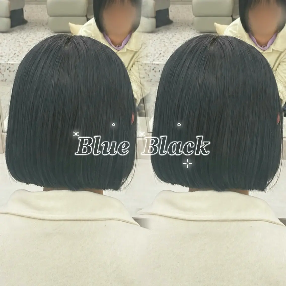 カラー 黒髪 ブルーカラー ブルーブラック 透明感カラー 髪質改善 COCO_asuka カラー/髪質改善のヘアスタイル