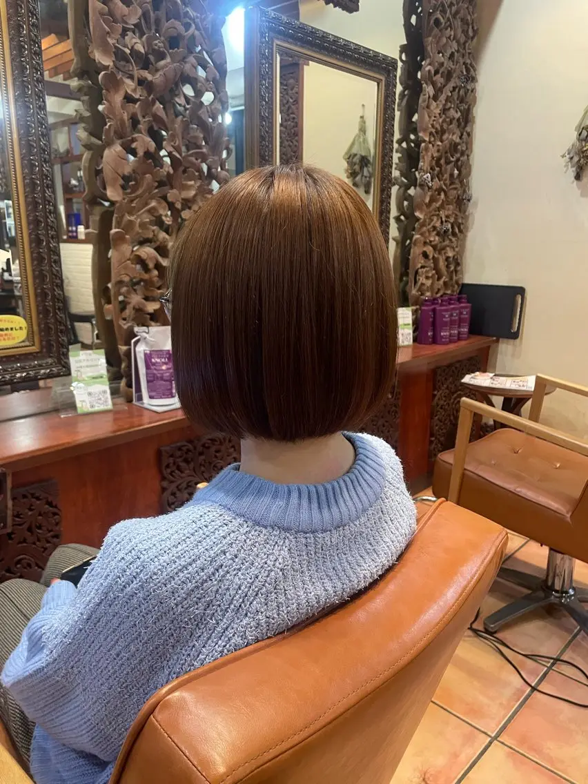 ミディアム ボブ 白鳥 悠斗のヘアスタイル