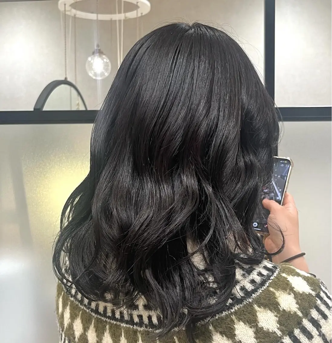 セミロング カラー 無料カットモデル いけだあいりのヘアスタイル
